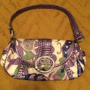Patterned purple bag